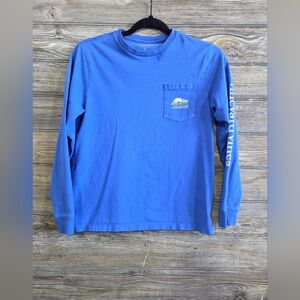 Vineyard Vines Boys Classic Blue Crewneck T-shirt Size Large